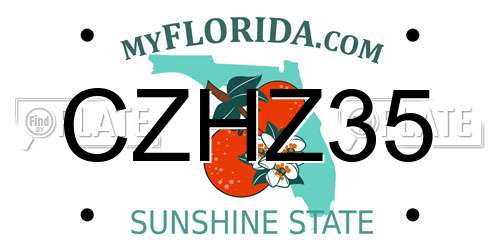CZHZ35 Florida License Plate