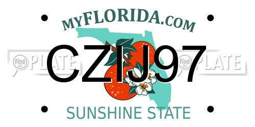 CZIJ97 Florida License Plate