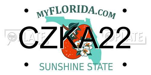 CZKA22 Florida License Plate