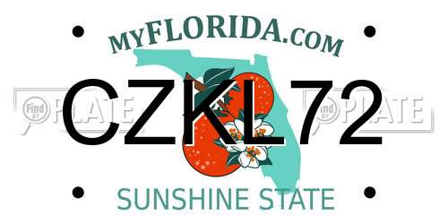 CZKL72 Florida License Plate