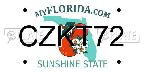 CZKT72 Florida License Plate