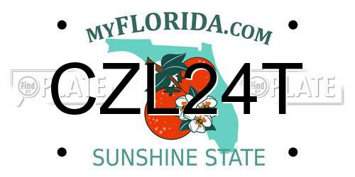 CZL24T Florida License Plate