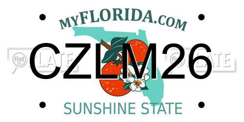 CZLM26 Florida License Plate