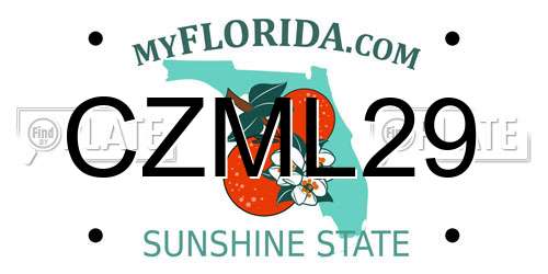 CZML29 Florida License Plate