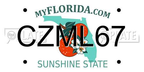 CZML67 Florida License Plate