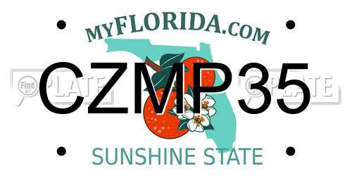 CZMP35 Florida License Plate