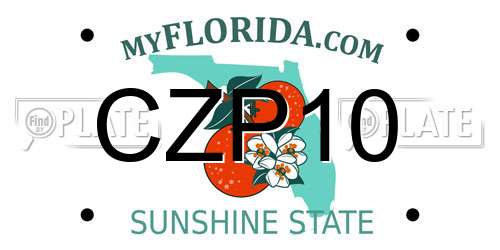 CZP10 Florida License Plate