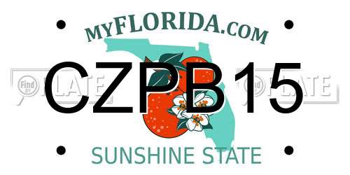 CZPB15 Florida License Plate