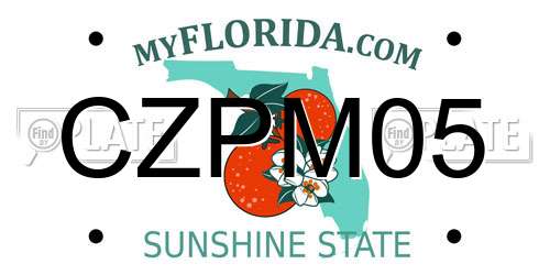CZPM05 Florida License Plate