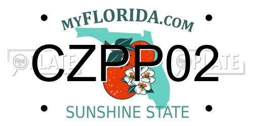 CZPP02 Florida License Plate