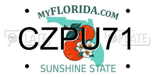 CZPU71 Florida License Plate