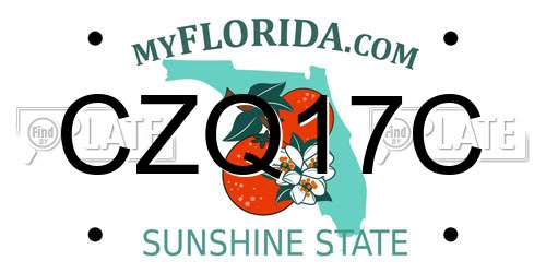 CZQ17C Florida License Plate