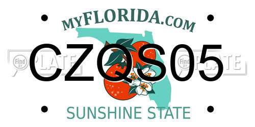CZQS05 Florida License Plate