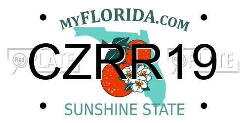 CZRR19 Florida License Plate