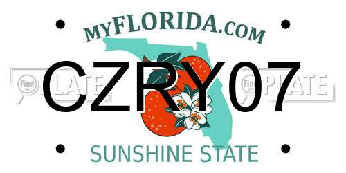CZRY07 Florida License Plate