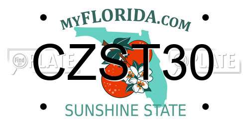 CZST30 Florida License Plate