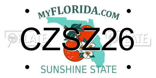 CZSZ26 Florida License Plate