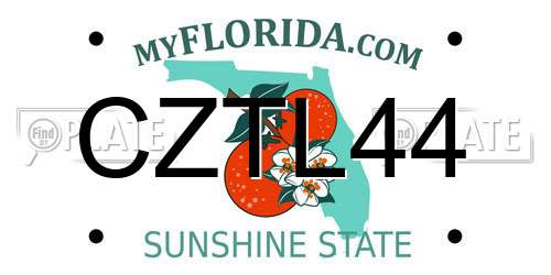 CZTL44 Florida License Plate
