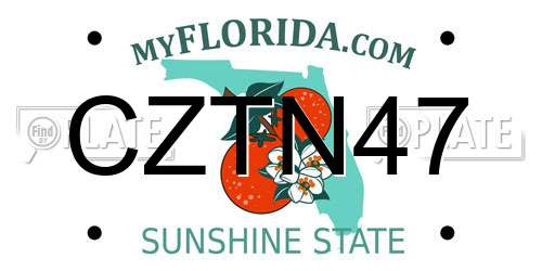 CZTN47 Florida License Plate