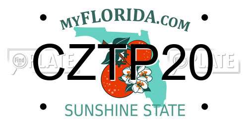 CZTP20 Florida License Plate