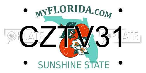 CZTV31 Florida License Plate