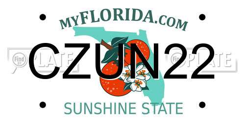 CZUN22 Florida License Plate