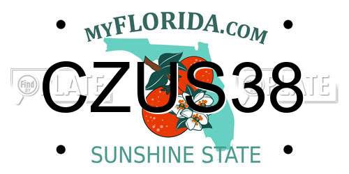 CZUS38 Florida License Plate