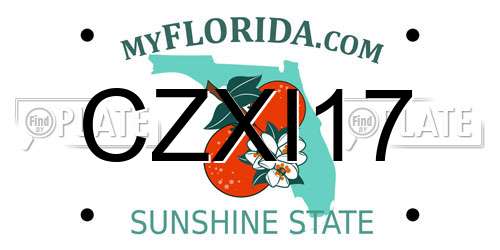 CZXI17 Florida License Plate