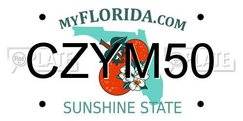 CZYM50 Florida License Plate