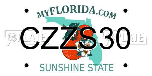 CZZS30 Florida License Plate