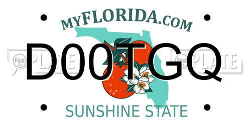 D00TGQ Florida License Plate