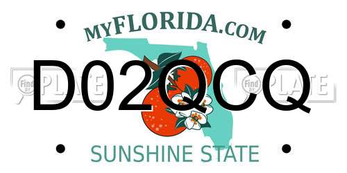 D02QCQ Florida License Plate