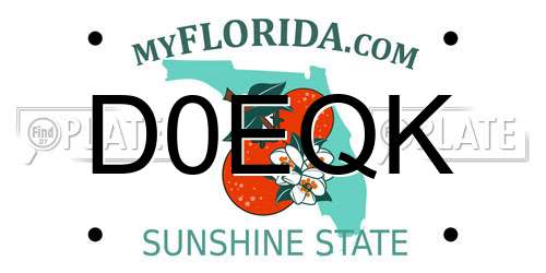 D0EQK Florida License Plate