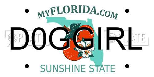 D0GGIRL Florida License Plate