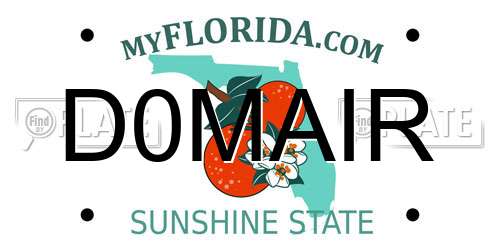 D0MAIR Florida License Plate