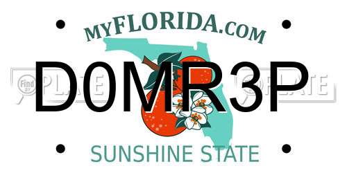 D0MR3P Florida License Plate