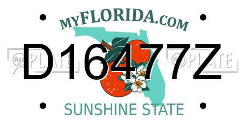 D16477Z Florida License Plate