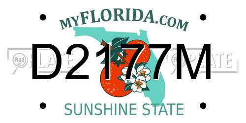 D2177M Florida License Plate