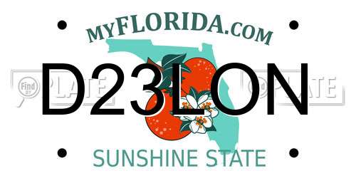 D23LON Florida License Plate