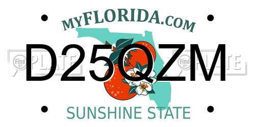 D25QZM Florida License Plate