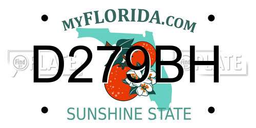 D279BH Florida License Plate