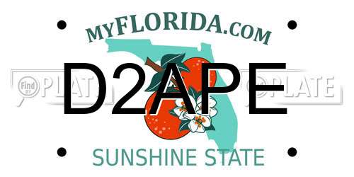 D2APE Florida License Plate