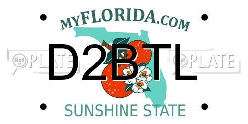 D2BTL Florida License Plate