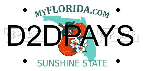 D2DPAYS Florida License Plate