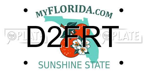 D2FRT Florida License Plate