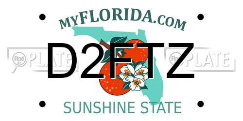 D2FTZ Florida License Plate