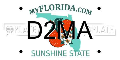 D2MA Florida License Plate