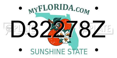 D32278Z Florida License Plate
