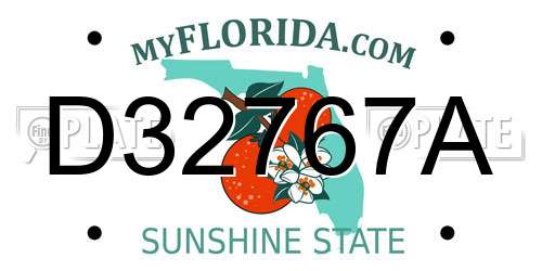 D32767A Florida License Plate