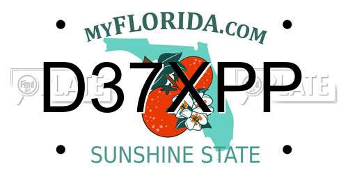 D37XPP Florida License Plate